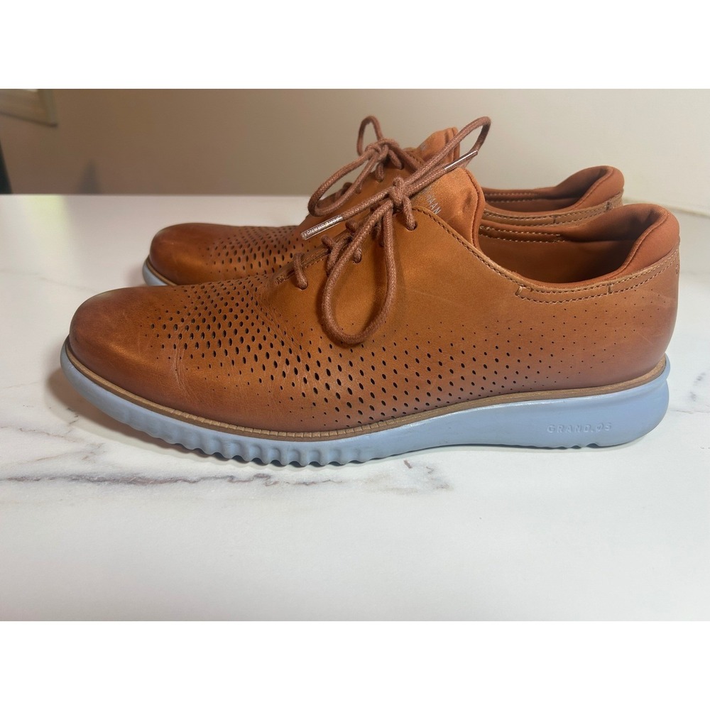 Cole Haan Zerogrand Wingtip Oxford Mens 10.5M British Tan Leather C38783